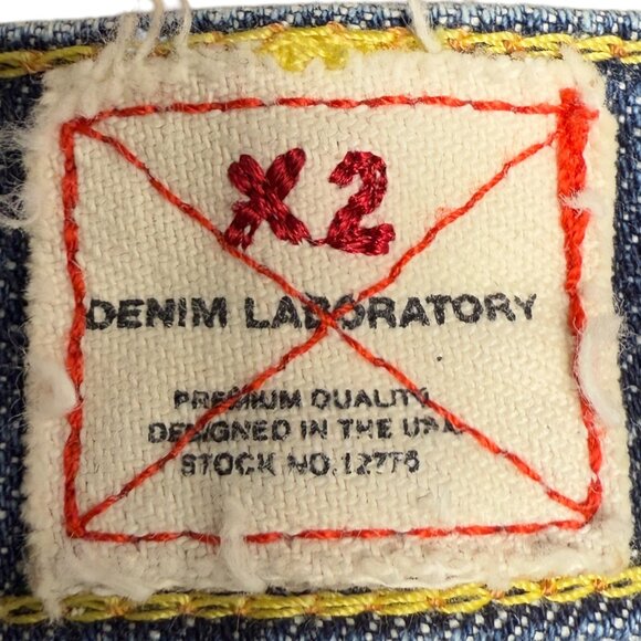 Women's EXPRESS Embellished X2 Denim Laboratory Low Rise Bootcut Jeans- Size 32 - Picture 8 of 10